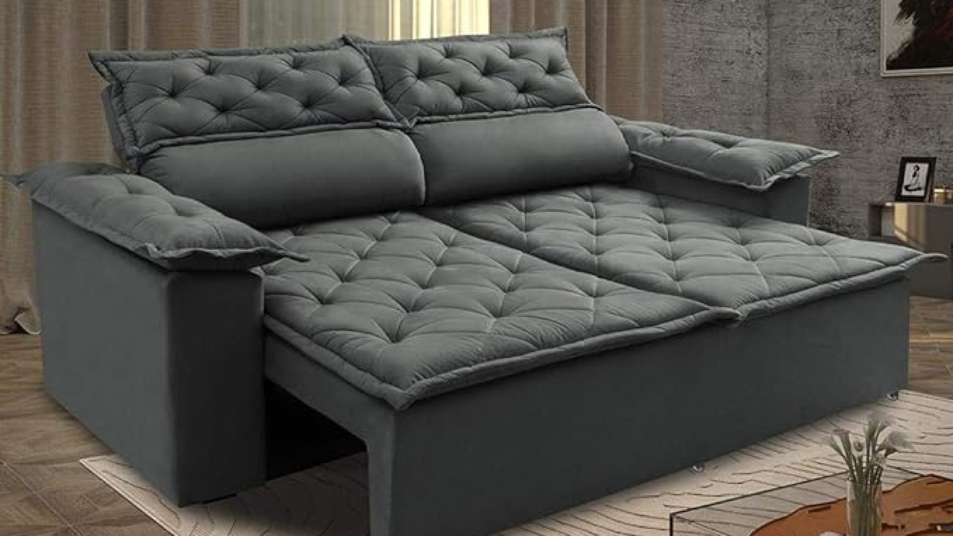 Sofá Retrátil e Reclinável Cama Inbox Compact 1,50m: Conforto e Estilo para sua Sala